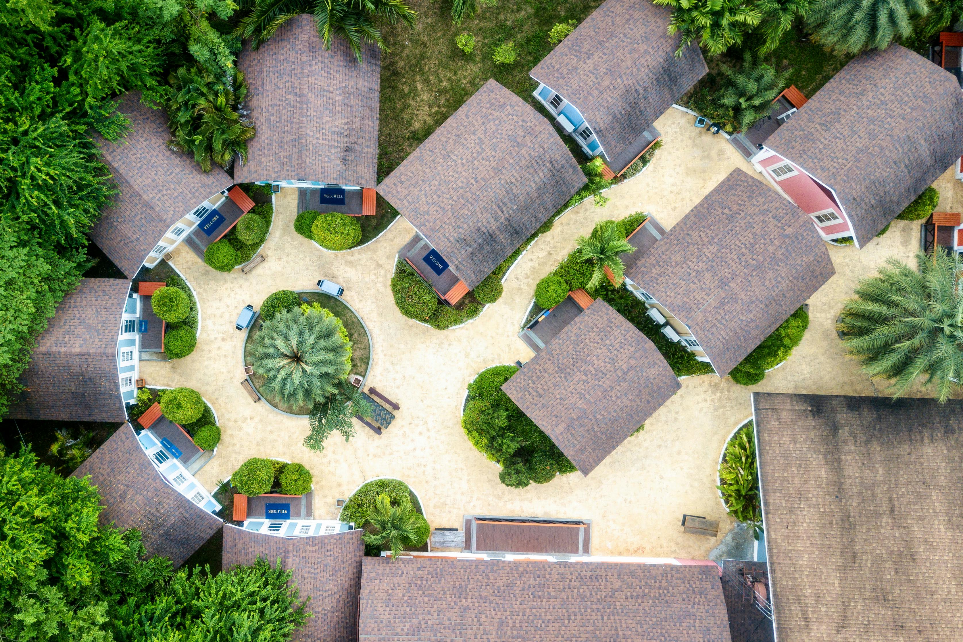 Subject property aerial view